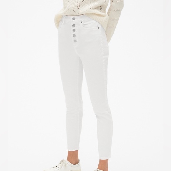 GAP True Skinny Button Fly, White, 28 - Picture 1 of 6